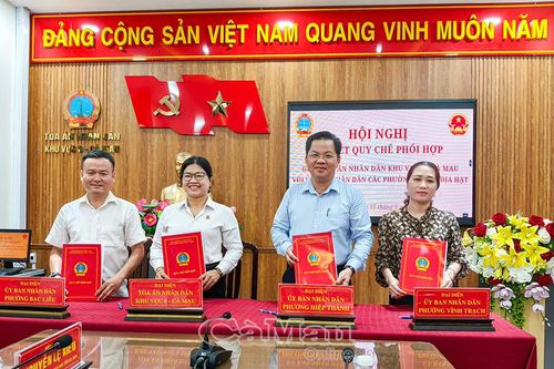 Ký kết quy chế phối hợp trong công tác xét xử