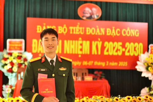 Trung úy Vũ Thành Kiên - Tấm gương cán bộ trẻ tiêu biểu trong huấn luyện và hội thao