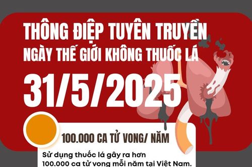 Infographic: Thông điệp tuyên truyền Ngày thế giới Không thuốc lá
