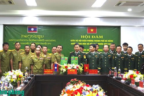 Nhiều nội dung được ký kết tại Hội đàm giữa Ban Chỉ huy BĐBP thành phố Đà Nẵng và Công an tỉnh Sê Kông