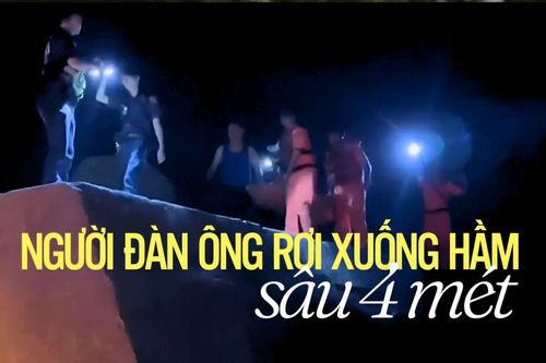 Đi câu cá đêm cùng bạn, người đàn ông rơi xuống hầm sâu 4 mét