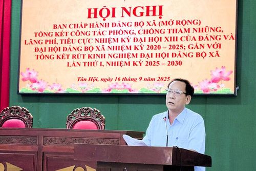 Đảng ủy xã Tân Hội tăng cường công tác phòng, chống tham nhũng