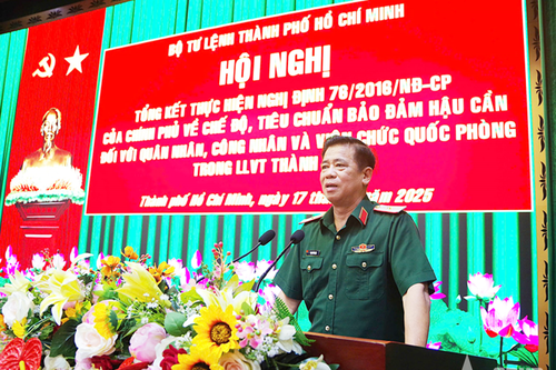 Bộ tư lệnh TP Hồ Chí Minh bảo đảm tốt đời sống, chế độ, tiêu chuẩn cho quân nhân