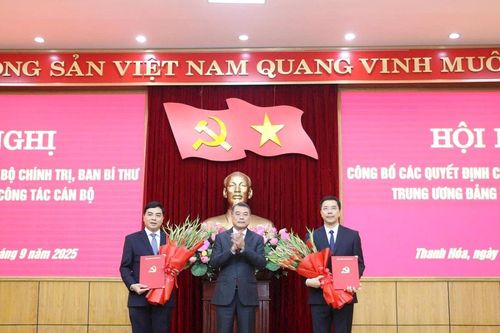 Bộ Chính trị phân công ông Nguyễn Hoài Anh và ông Nguyễn Hồng Phong giữ chức Phó Bí thư Tỉnh ủy Thanh Hóa