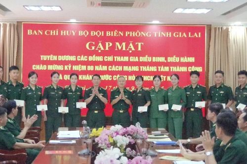 Bộ đội Biên phòng Gia Lai gặp mặt, biểu dương 13 cán bộ, chiến sĩ tham gia A80