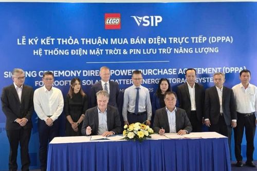 VSIP và LEGO ký DPPA hệ thống điện mặt trời và BESS