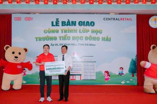 Central Retail trao tặng công trình lớp học gần 2,3 tỷ đồng tại Cà Mau