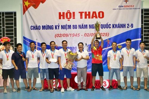 Thủy điện Trung Sơn: Sôi nổi Hội thao chào mừng 80 năm Cách mạng Tháng Tám và Quốc khánh 2/9