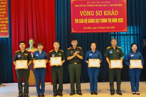Bộ Chỉ huy Quân sự tỉnh tổ chức Hội thi cán bộ giảng dạy chính trị năm 2025