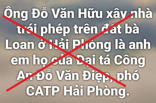 Bác tin người xây nhà trên đất người khác là họ hàng của PGĐ Công an Hải Phòng