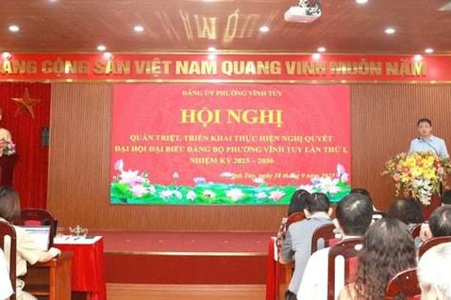 Phường Vĩnh Tuy triển khai thực hiện Nghị quyết Đại hội đại biểu Đảng bộ lần thứ I