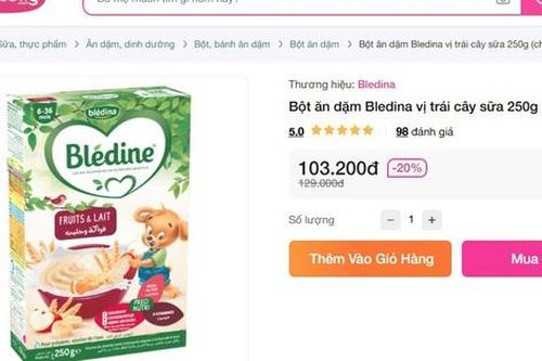 Sản phẩm Blédina gây ung thư có bán tại Con Cưng, Shopee, Lazada