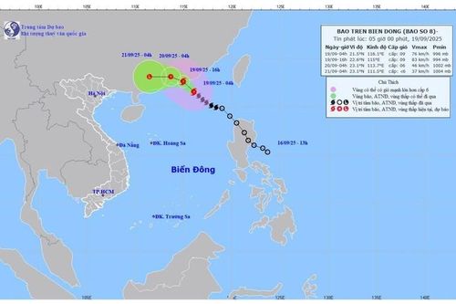 Thông tin mới nhất về bão số 8 trên Biển Đông