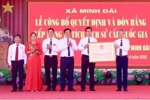 Khu kinh tế Thanh niên năm 1970 tại xã Minh Đài đón nhận bằng di tích lịch sử quốc gia