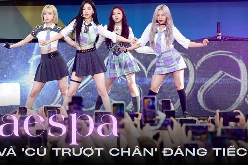 'Cú trượt chân' đáng tiếc của aespa