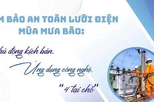 Đảm bảo an toàn lưới điện mùa mưa bão: Chủ động kịch bản, ứng dụng công nghệ và '4 tại chỗ'