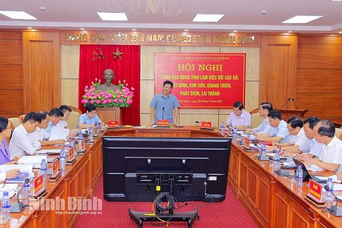 Lãnh đạo UBND tỉnh làm việc với các xã về tình hình phát triển kinh tế - xã hội