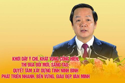 Khơi dậy ý chí, khát vọng cống hiến; thi đua đổi mới, sáng tạo; quyết tâm xây dựng tỉnh Ninh Bình phát triển nhanh, bền vững, giàu đẹp, văn minh