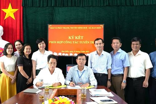Tuyên truyền các lĩnh vực thế mạnh xã Đan Điền trên Báo và Phát thanh, Truyền hình Huế