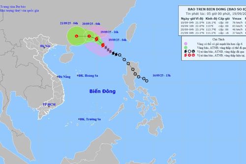 Bão Mitag sắp vào Trung Quốc, gây mưa cho miền Bắc