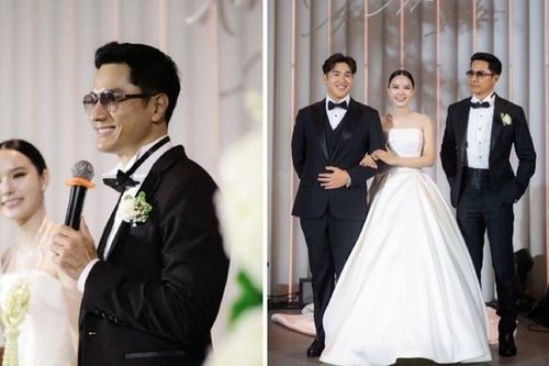 Vóc dáng săn chắc và khí chất 'tổng tài' giúp ông bố tuổi U60 chiếm trọn spotlight trong ngày vui của con gái