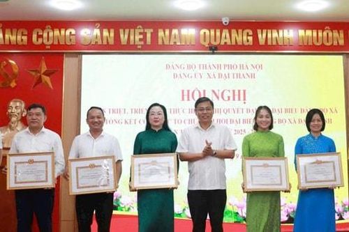 Xã Đại Thanh: 51 tập thể, cá nhân được khen thưởng về công tác tổ chức Đại hội Đảng