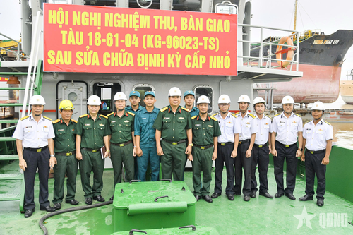Nhà máy X55 nghiệm thu kỹ thuật và bàn giao tàu sau sửa chữa