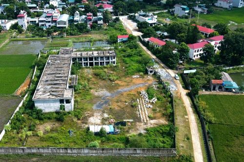 Cỏ mọc um tùm ở trường mầm non 30 tỷ xây dựng dang dở tại Thanh Hóa
