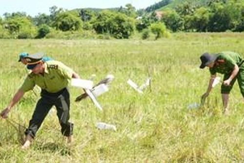 Ra quân thu gom và tiêu hủy 125 cò giả và 2.100 que dính nhựa
