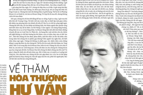 Về thăm Hòa thượng Hư Vân