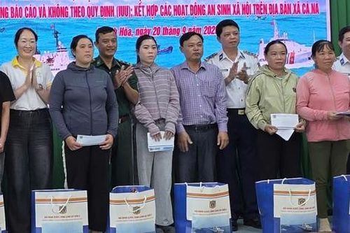 Cảnh sát biển khám bệnh, tặng quà cho hàng trăm ngư dân Khánh Hòa
