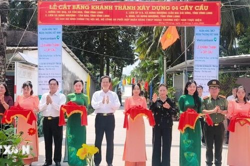 Bộ Công an khánh thành 4 cầu giao thông nông thôn tại Vĩnh Long