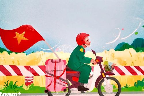 Khối cựu chiến binh dễ thương trên tranh của 'gen Z' yêu nước