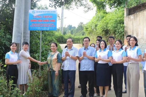 Khánh thành tuyến đường điện chiếu sáng, ra mắt đường 'Sáng – xanh – sạch – đẹp' ở Cam Đường