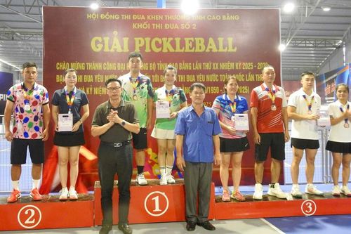 Giao lưu Pickleball chào mừng thành công Đại hội Đảng bộ tỉnh lần thứ XX, nhiệm kỳ 2025 - 2030