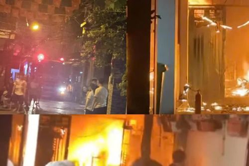 Hà Nội: cháy dữ dội tại ngôi nhà ở đường Lạc Long Quân