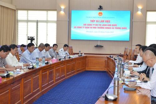 Doanh nghiệp Hàn Quốc, Trung Quốc tìm hiểu đầu tư xử lý rác thải, nước thải và cung cấp nước sạch tại An Giang