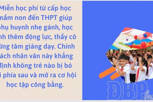 Khi đến trường không còn nỗi lo học phí