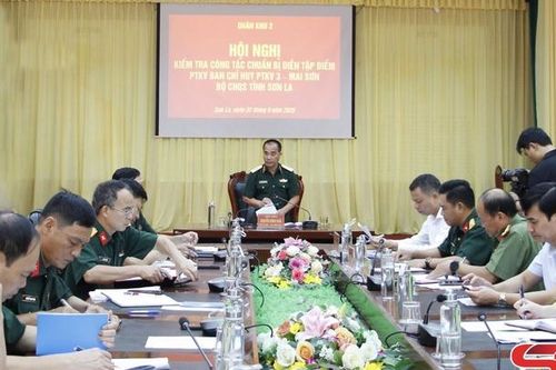 Kiểm tra công tác chuẩn bị diễn tập điểm phòng thủ khu vực Ban Chỉ huy khu vực 3 - Mai Sơn