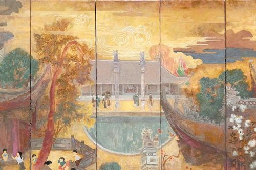 Chuyện đình Tây Đằng vào tác phẩm mỹ thuật