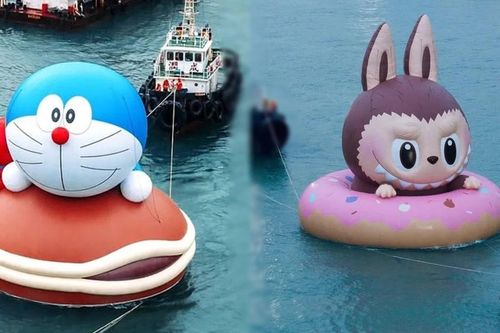 Mãn nhãn triển lãm mặt nước lớn nhất thế giới, Doraemon - Labubu khổng lồ gây sốt
