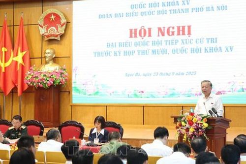 Tổng Bí thư Tô Lâm tiếp xúc cử tri thành phố Hà Nội trước kỳ họp thứ 10, Quốc hội khóa XV