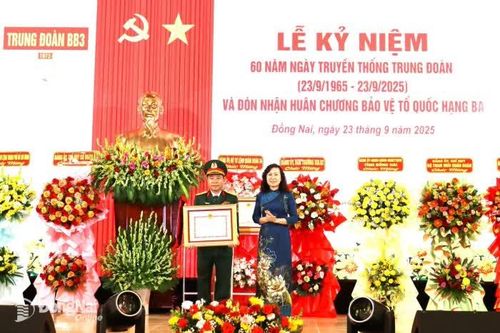 Trung đoàn 3 đón nhận Huân chương Bảo vệ Tổ quốc hạng Ba