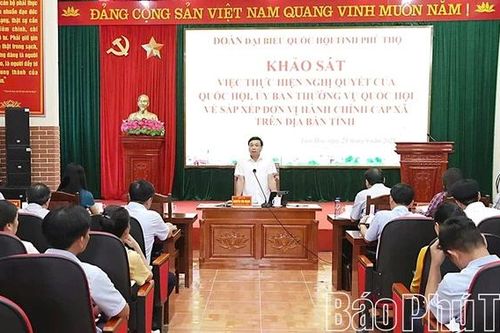 Đoàn Đại biểu Quốc hội tỉnh khảo sát tại xã Liên Hòa