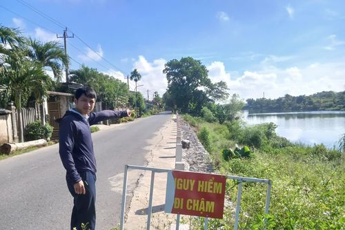 Cảnh báo sạt lở ven sông Hiếu mùa mưa bão