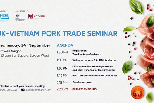 Doanh nghiệp xuất khẩu thịt lợn Anh thăm Việt Nam, thúc đẩy thương mại song phương
