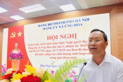Xã Ứng Hòa quán triệt Nghị quyết Đại hội Đảng bộ lần thứ I và Chỉ thị số 50-CT/TƯ
