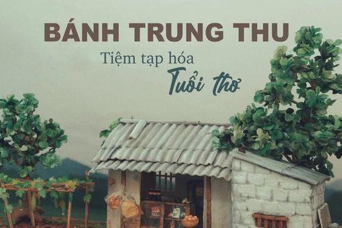Cận cảnh chiếc bánh trung thu mô phỏng tiệm tạp hóa tuổi thơ đang gây sốt