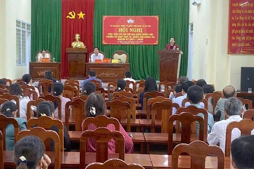 Phó Trưởng đoàn ĐBQH tỉnh Lý Tiết Hạnh tiếp xúc cử tri xã An Hòa và Phù Mỹ Bắc