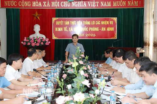 Lãnh đạo UBND tỉnh làm việc với các xã về tình hình, nhiệm vụ phát triển kinh tế - xã hội và công tác triển khai ứng phó với bão số 9